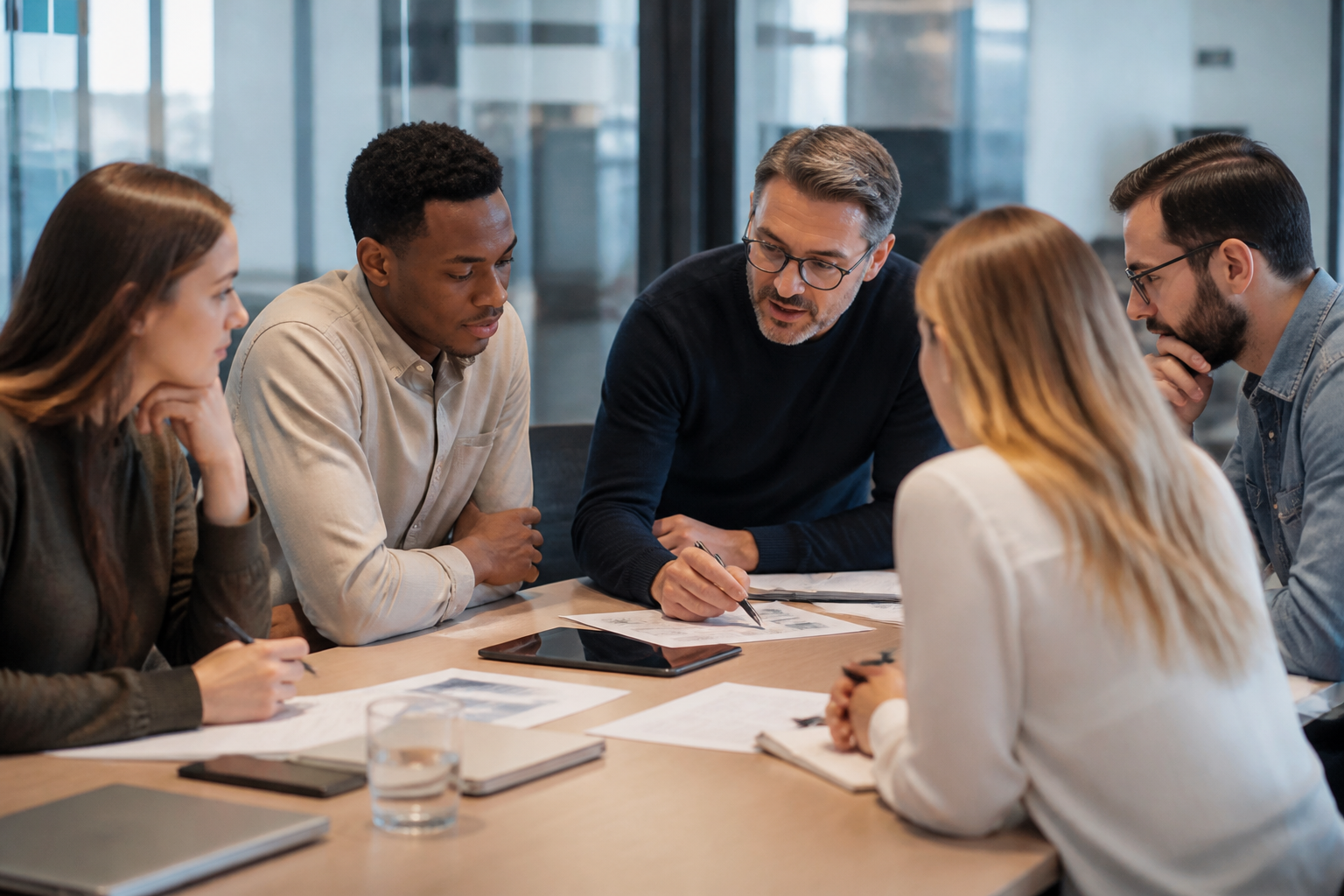 Réunion de travail pour choisir une formation professionnelle