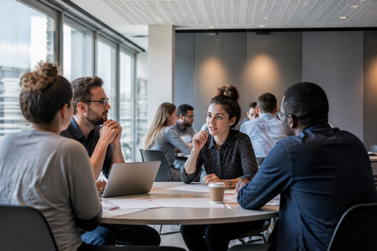Participants à un bilan de compétences en formation professionnelle à Montpellier