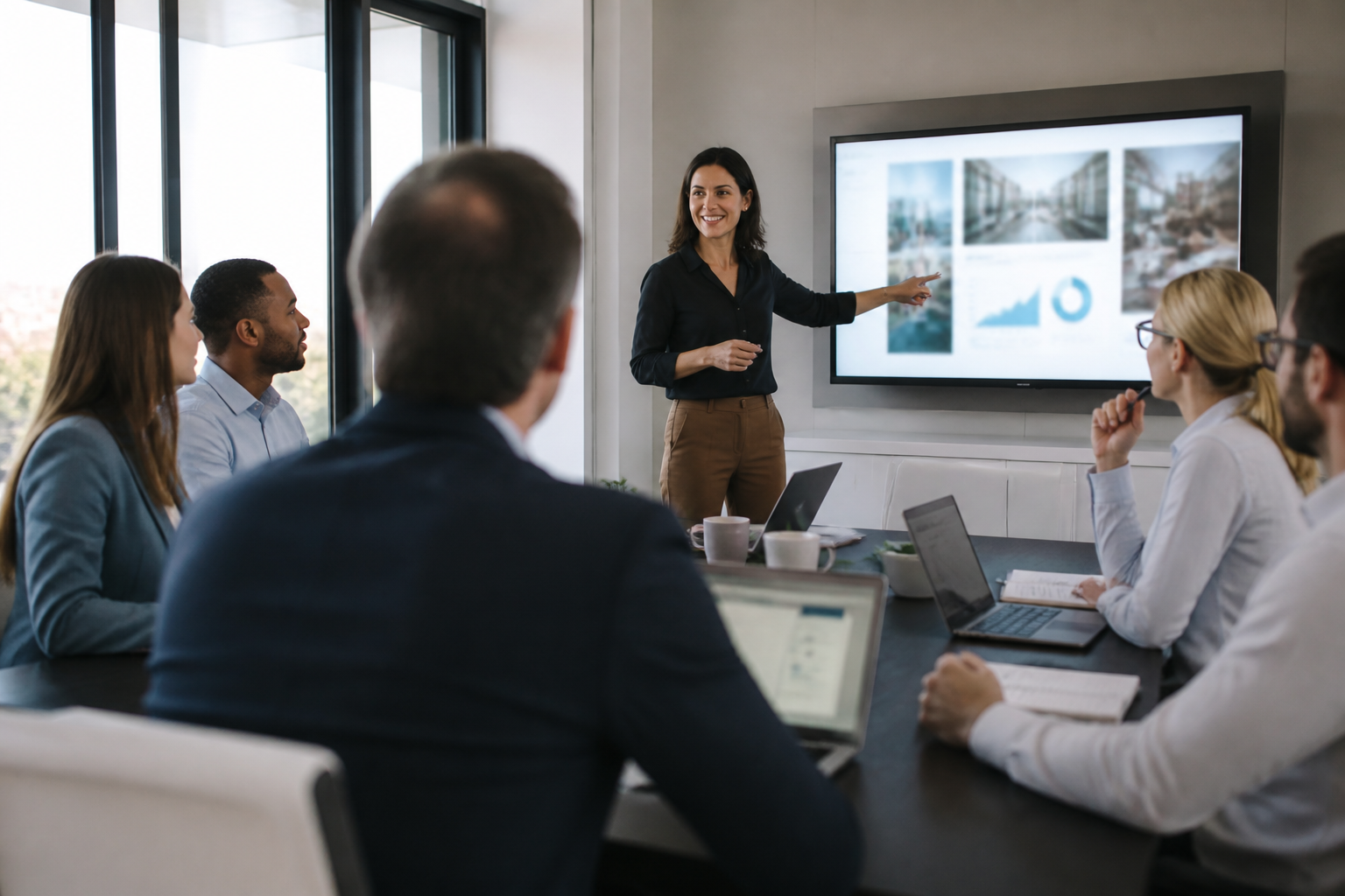 Séance de formation professionnelle avec un groupe de salariés en entreprise
