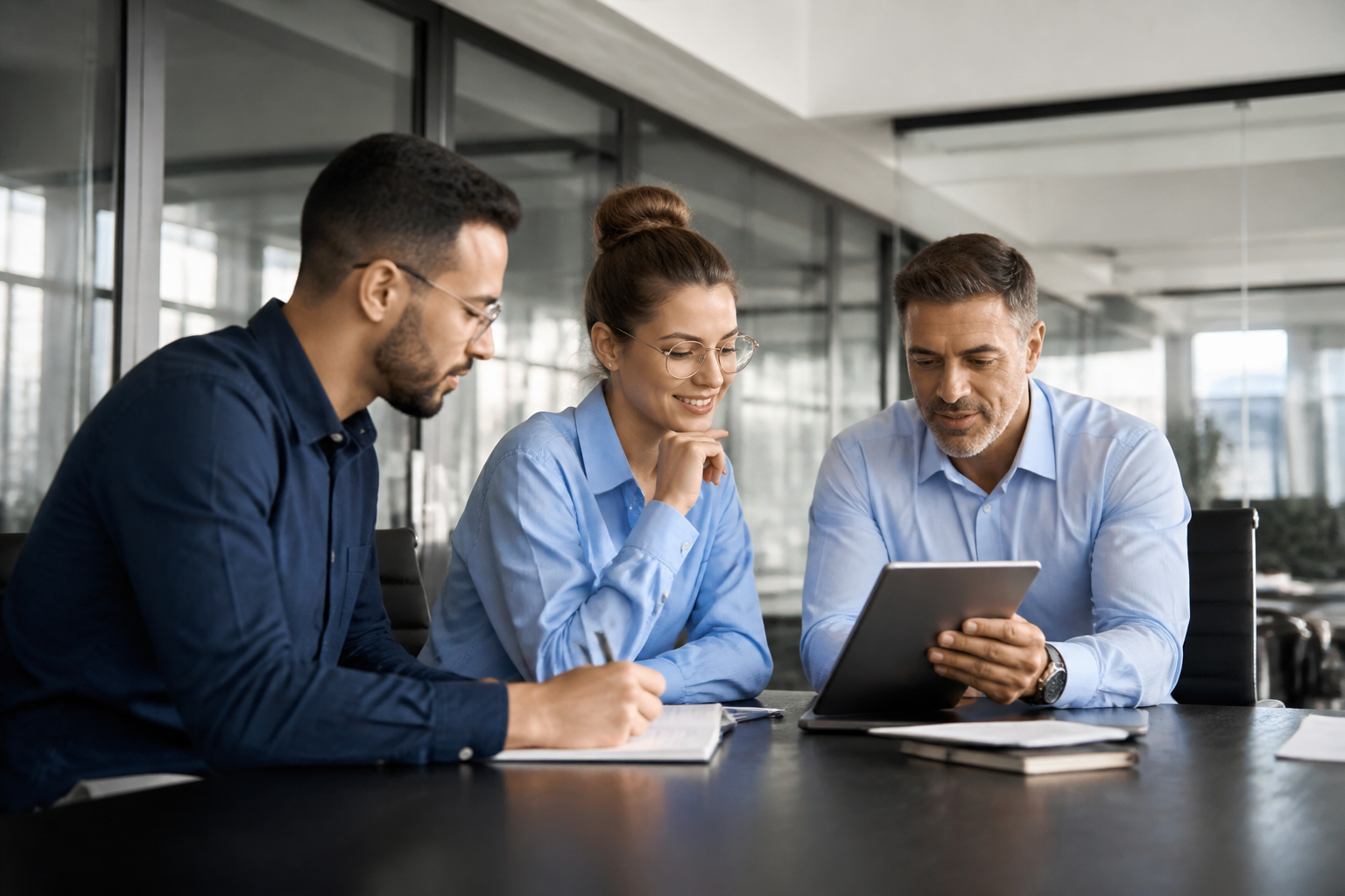 Groupe de personnes en formation soft skills en réunion de travail