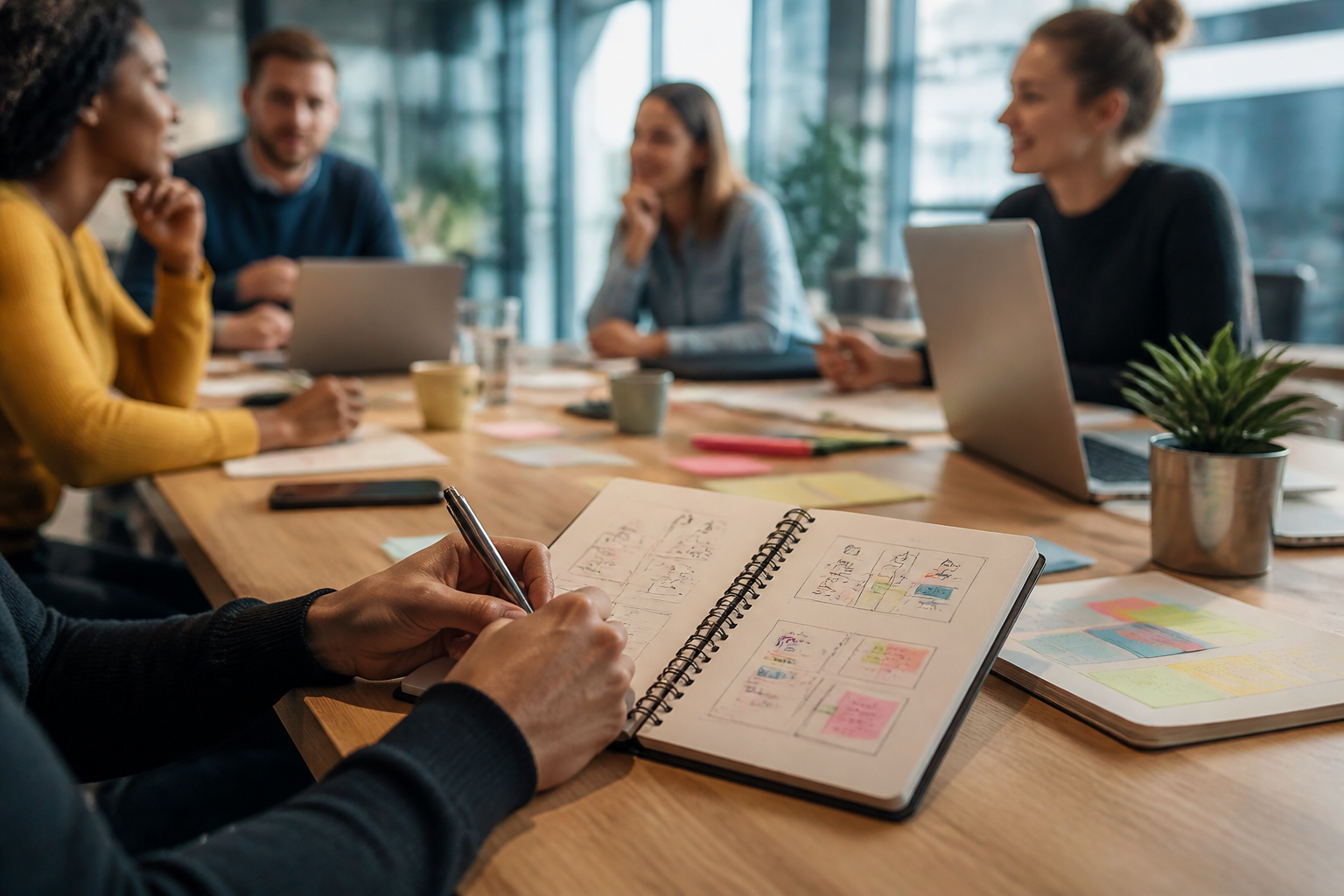 Réunion de travail pour préparation d’un bilan de compétences