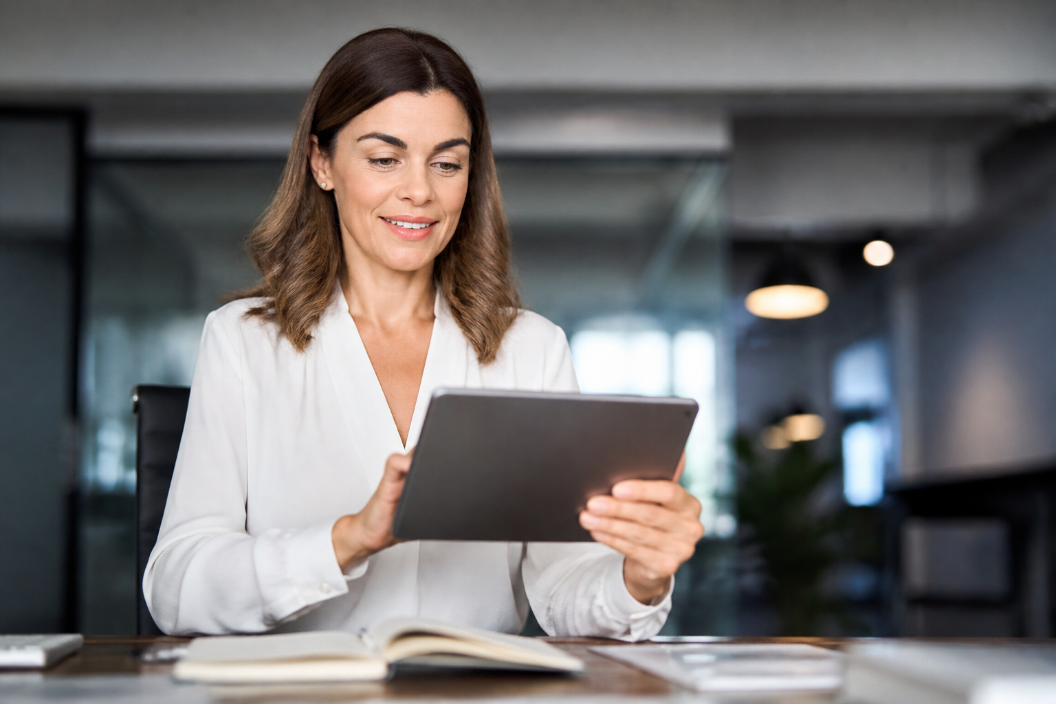 Consultation d'un dossier de formation professionnelle sur tablette