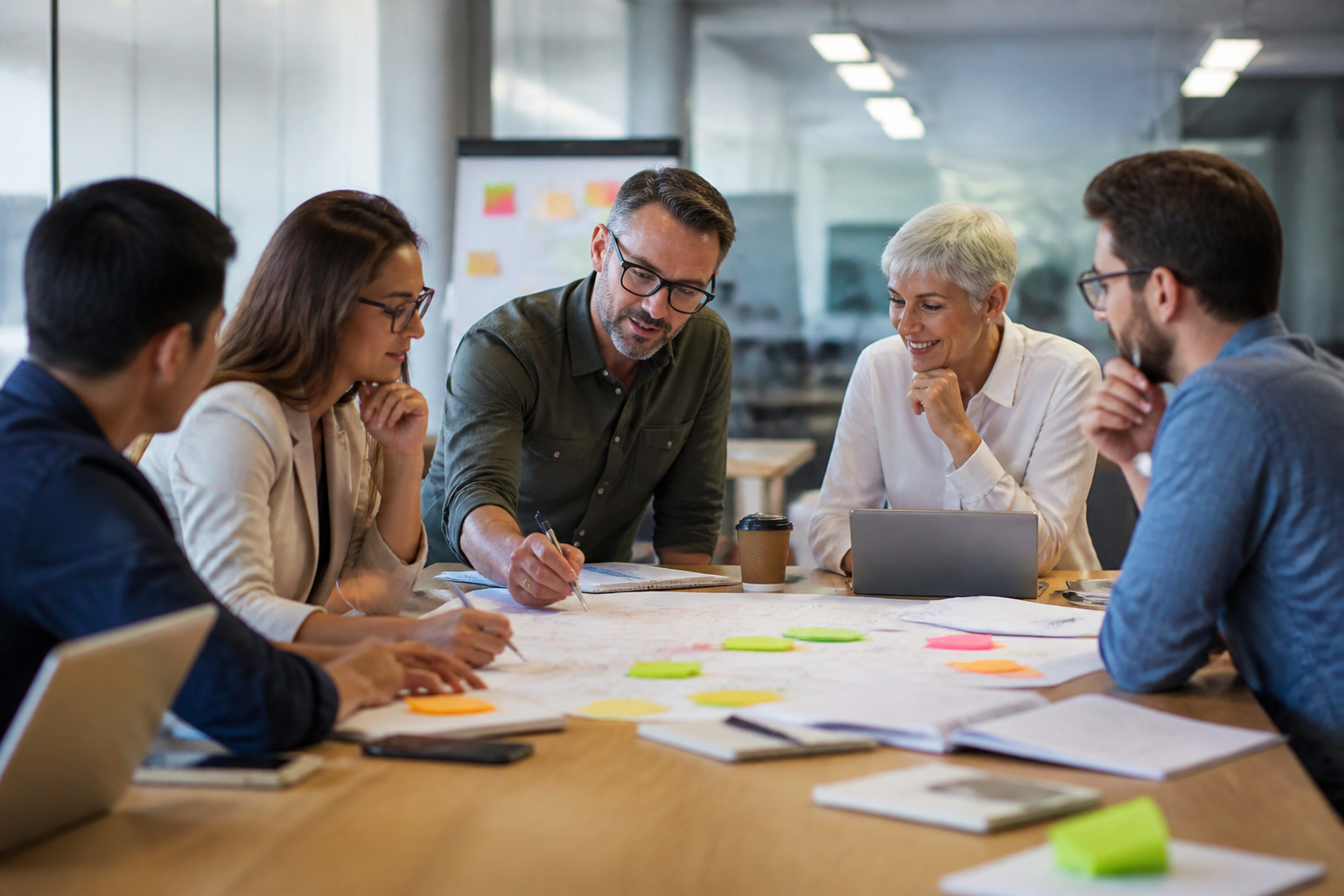 Réunion de travail sur la reconversion professionnelle et compétences