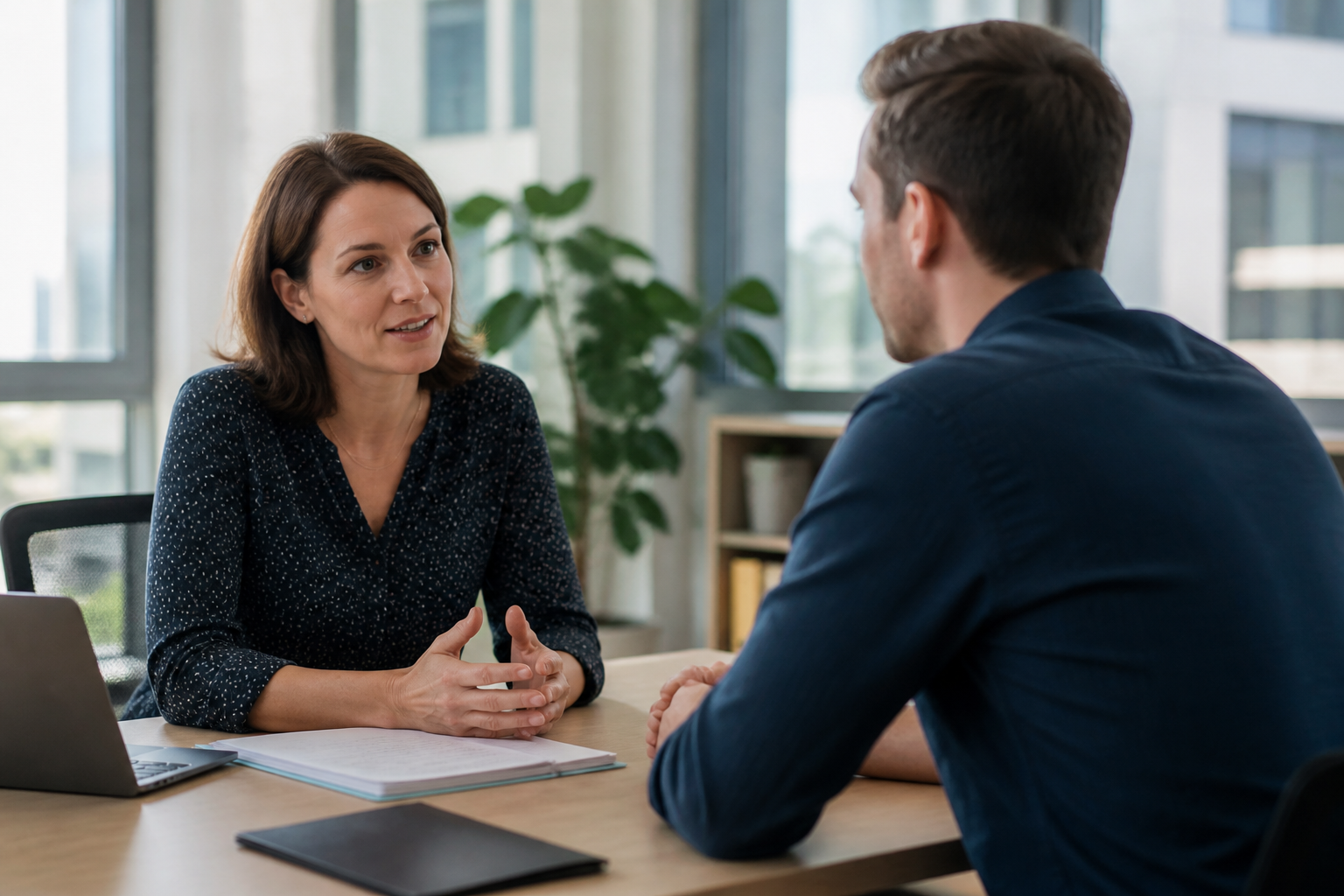 Entretien individuel pour un bilan de compétences avec un responsable RH à Montpellier