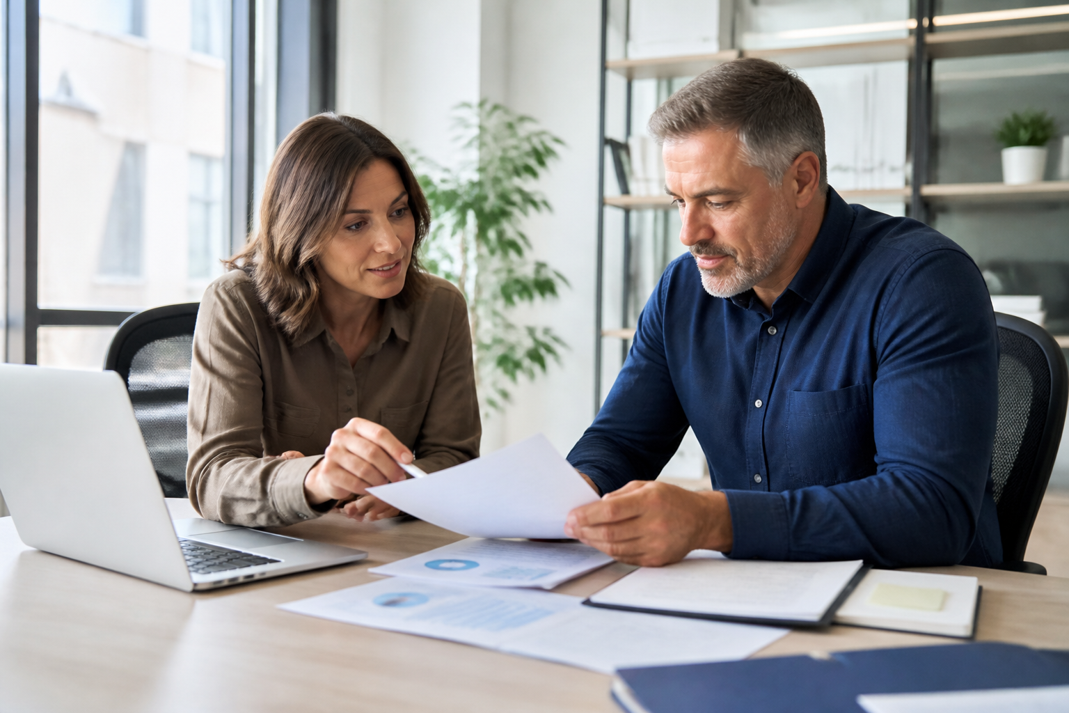 Manager et responsable RH discutant d'un projet de formation professionnelle
