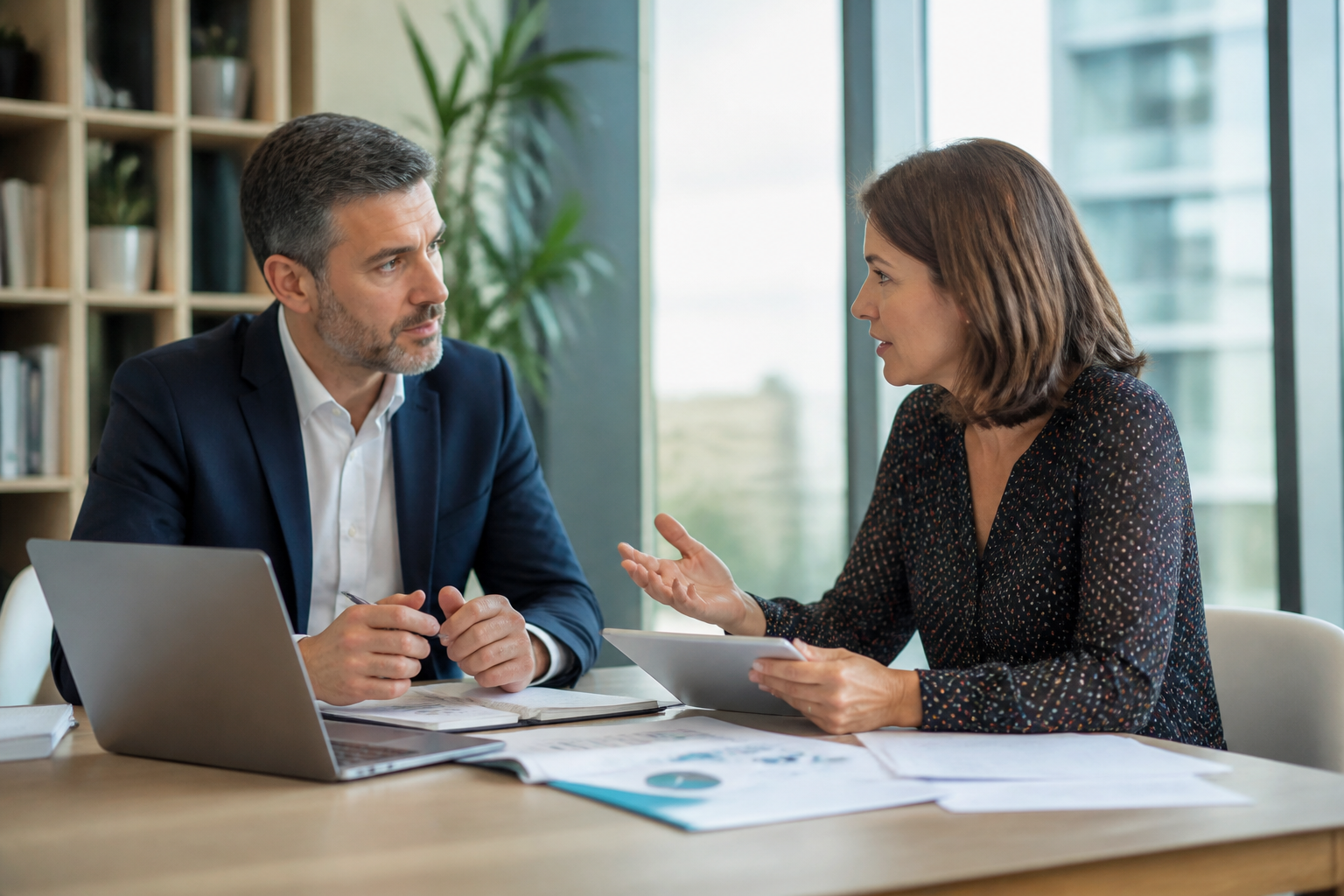 Échange professionnel autour de projets de formation en entreprise