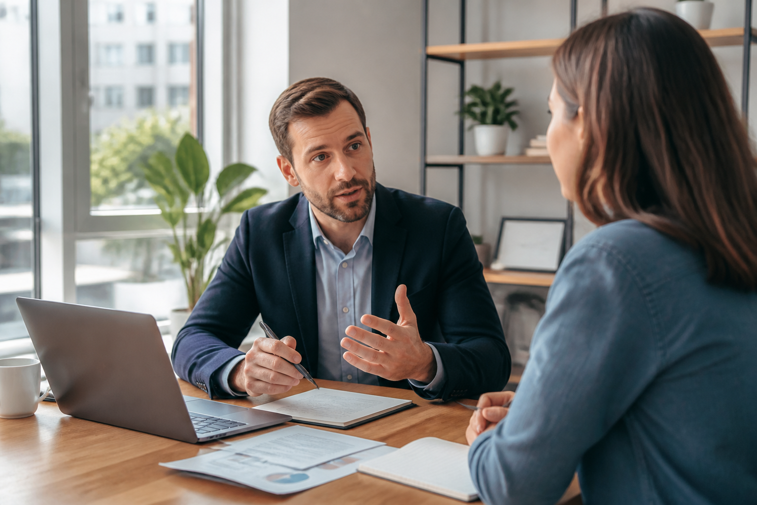 Manager discutant avec un salarié des options de formation professionnelle