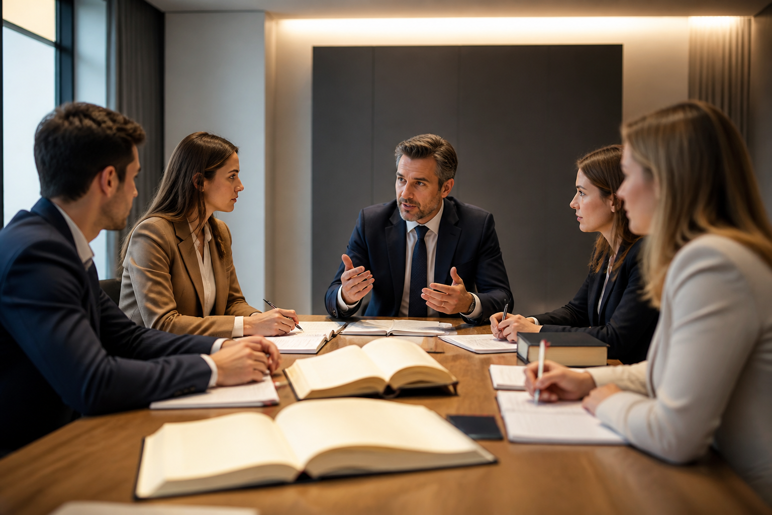 Formateur et étudiants en droit notarial lors d'une séance de formation
