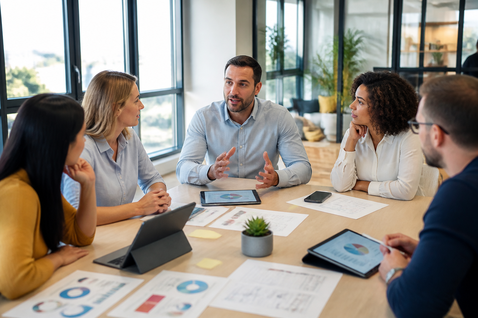 Réunion professionnelle sur le développement de carrière et les projets de formation