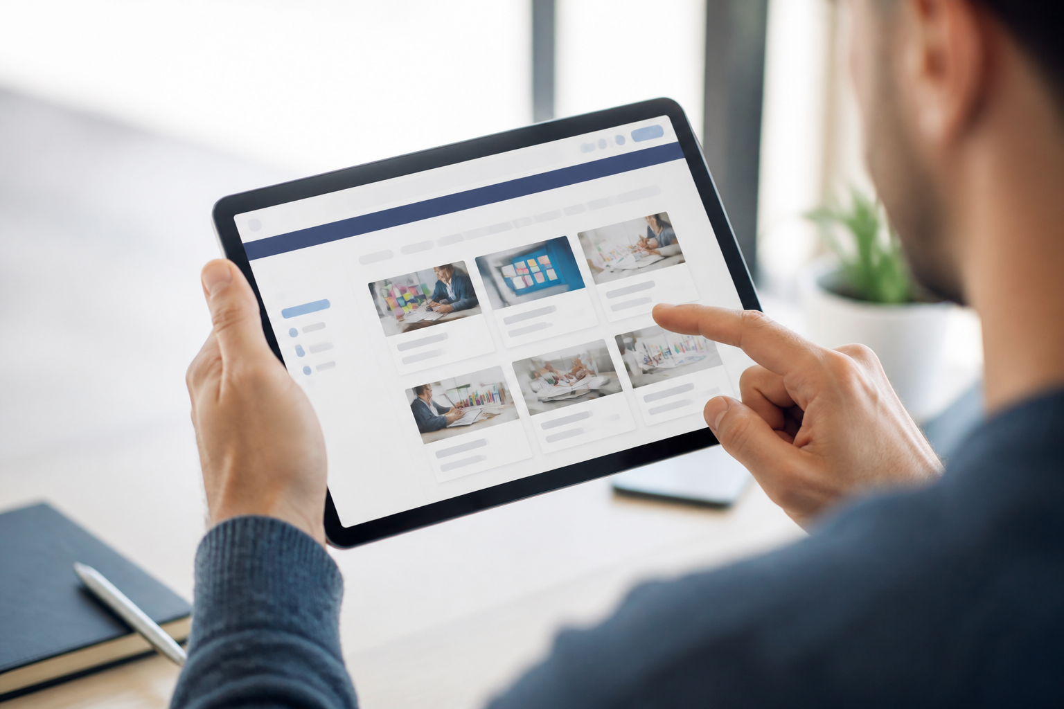 Consultation de la plateforme Mon Compte Formation sur une tablette