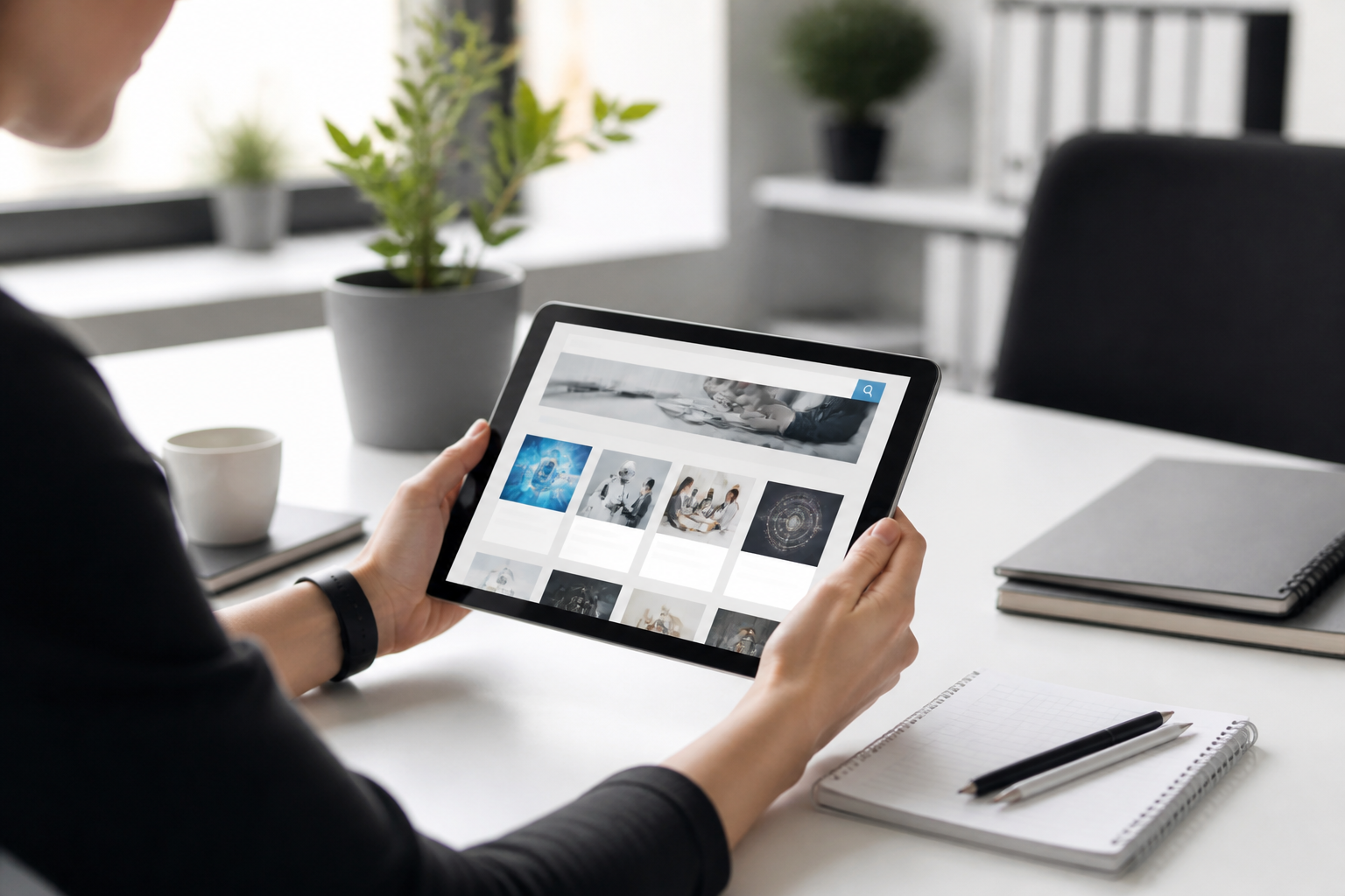 Consultation du compte personnel de formation sur tablette numérique