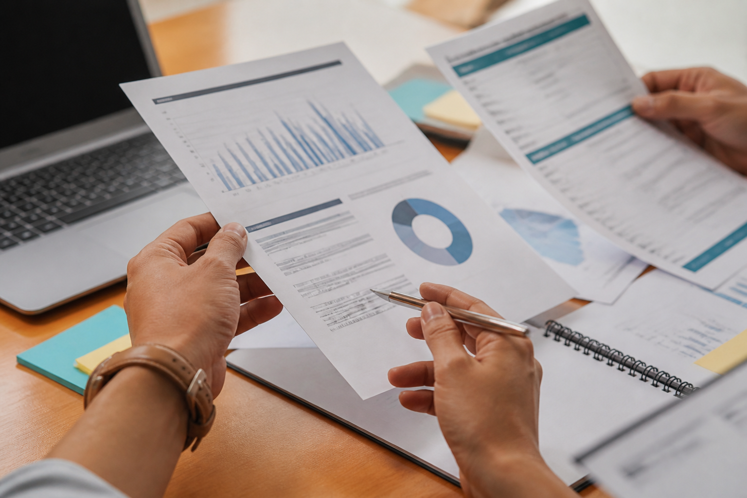 Documents et dossiers de formation professionnelle et financement en gros plan