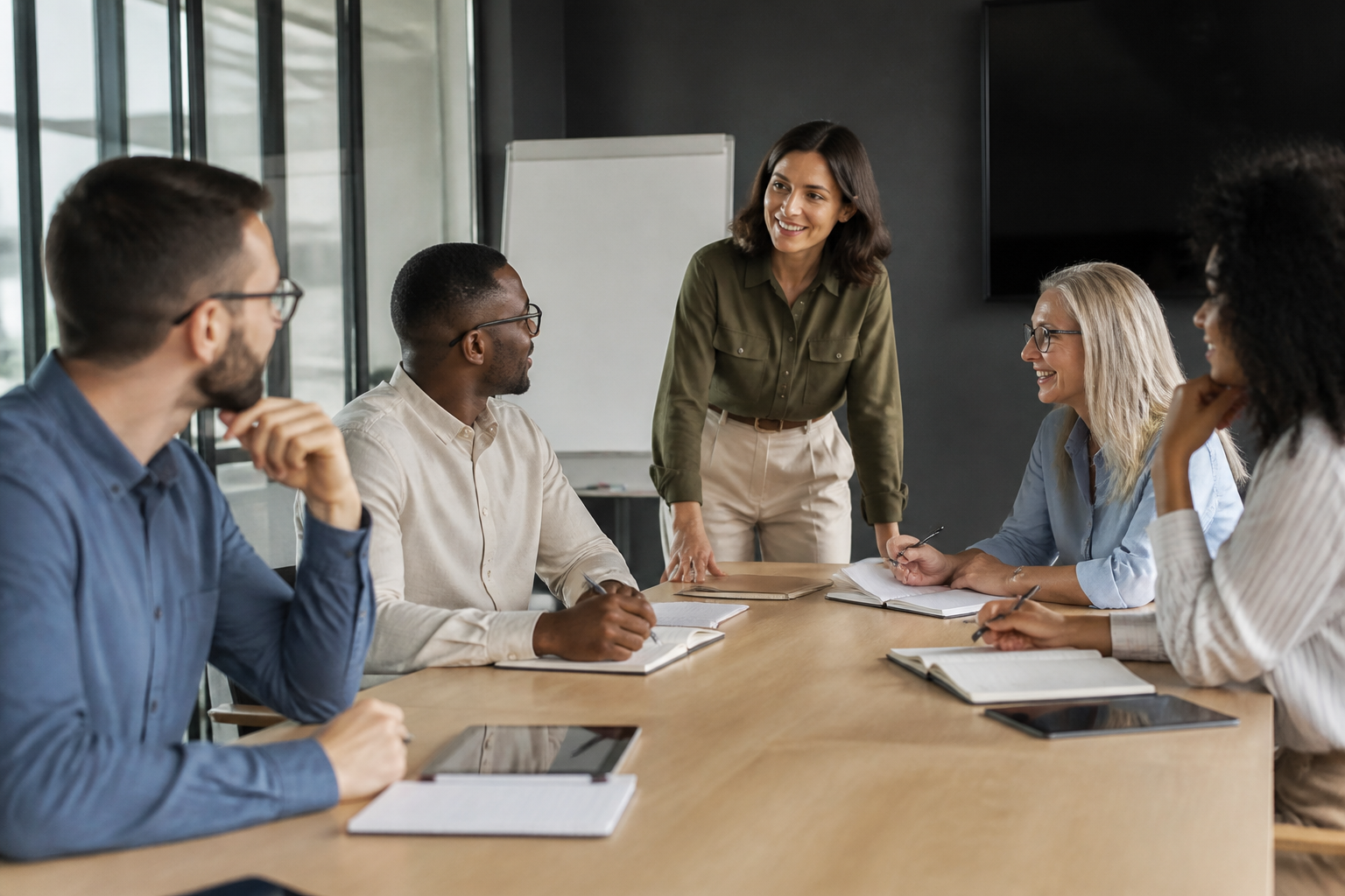 Professionnels en formation lors d'une réunion de travail