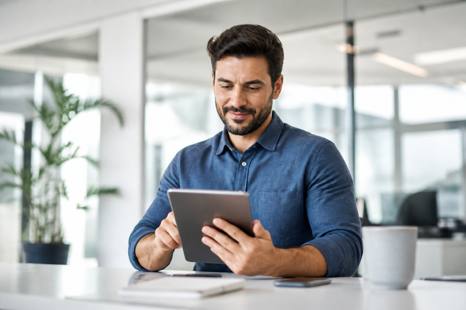 Salarié consultant son compte formation sur tablette