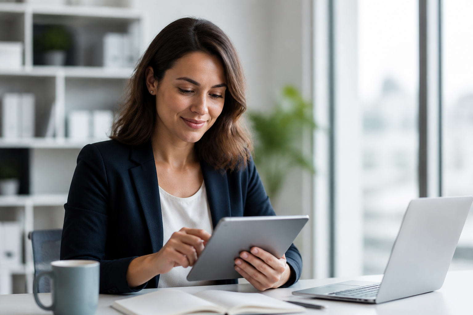 Individu consultant son compte personnel de formation sur une tablette
