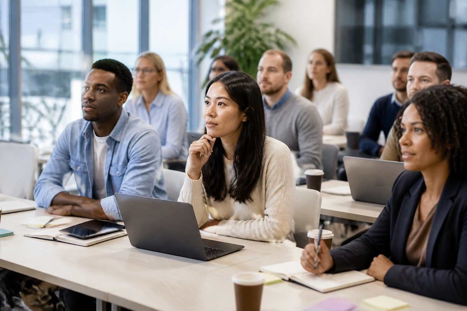 Session de formation professionnelle en groupe