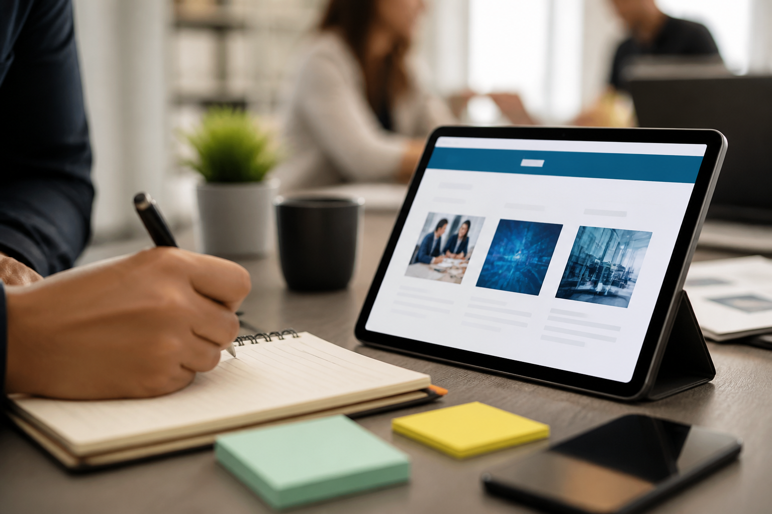 Consultation du site officiel OPCO sur tablette pour financer sa formation