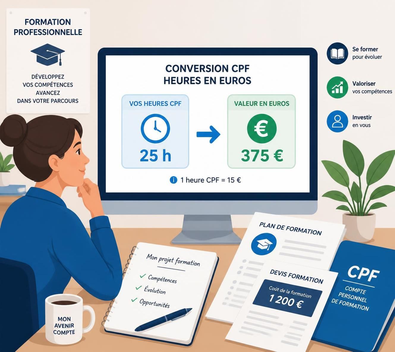 découvrez comment convertir facilement vos heures cpf en euros en 2026 grâce à notre guide pratique et à jour.