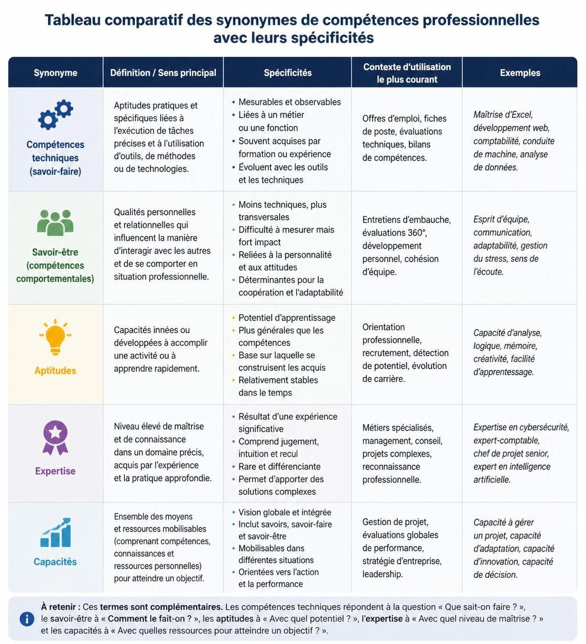 découvrez des synonymes de compétences professionnelles pour enrichir votre vocabulaire et valoriser votre profil dans le monde du travail.