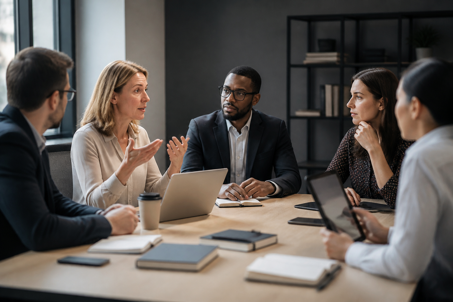 Réunion RH sur l'évaluation des compétences en entreprise