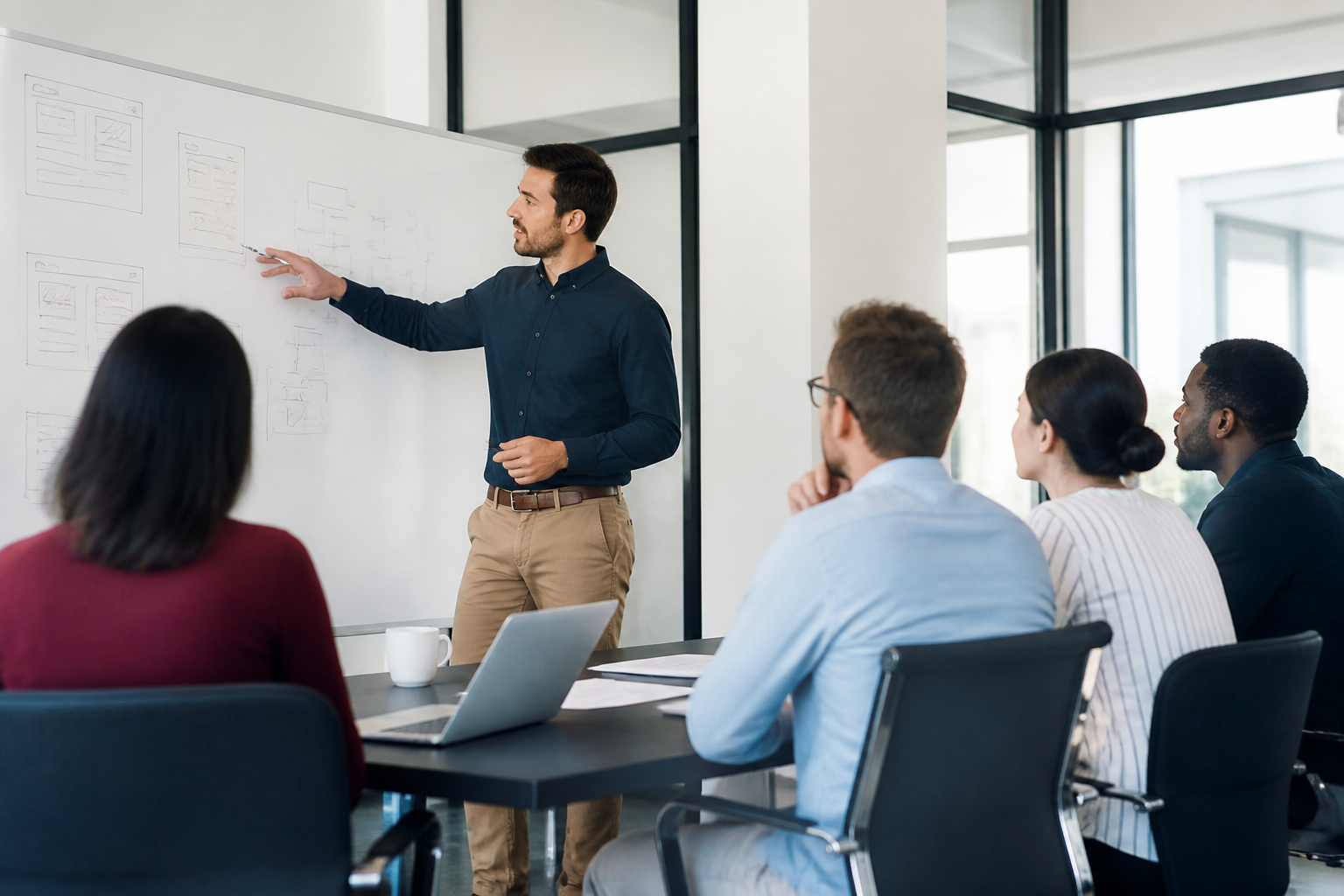 Atelier de formation professionnelle en petit groupe
