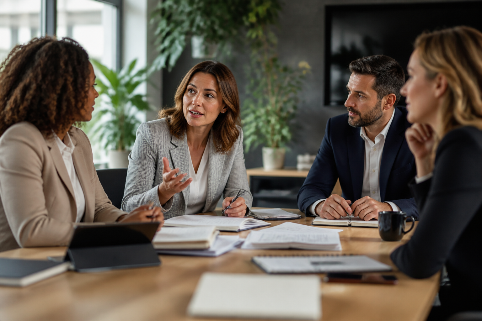 Responsables RH en réunion sur le choix des formations professionnelles