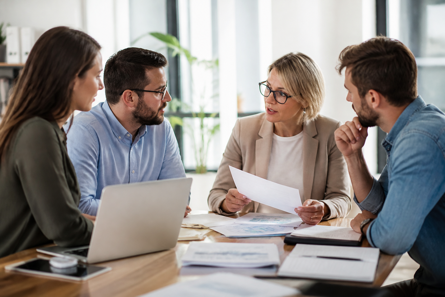 Réunion de travail autour d'un projet de formation professionnelle