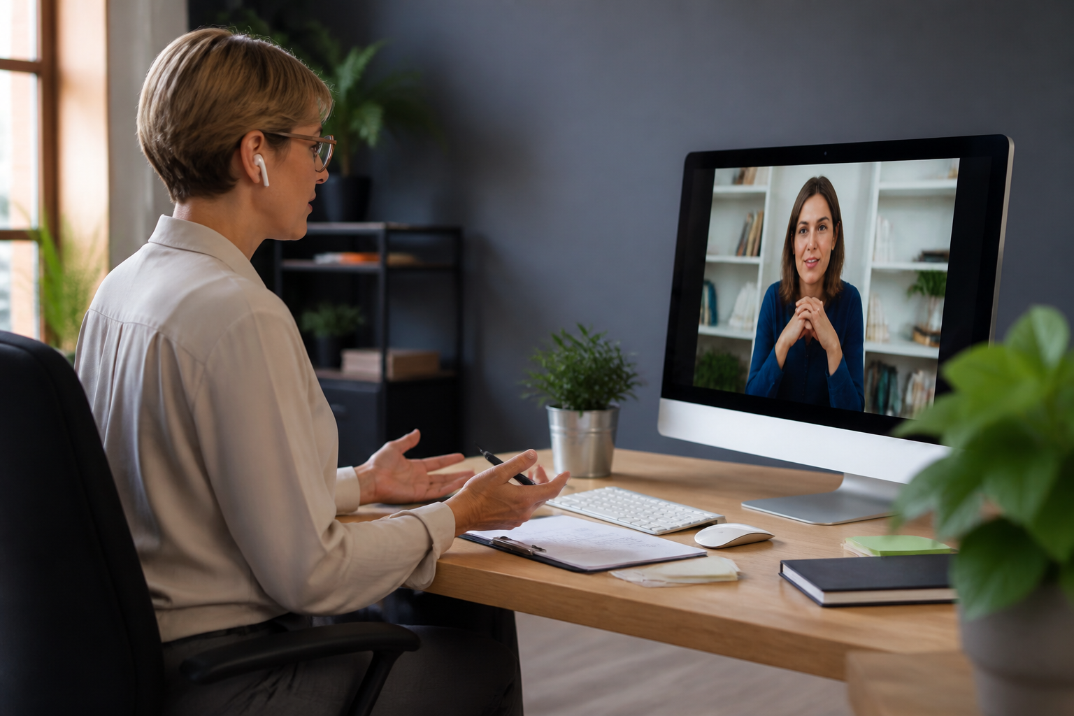 Séance de coaching formation professionnelle avec support numérique