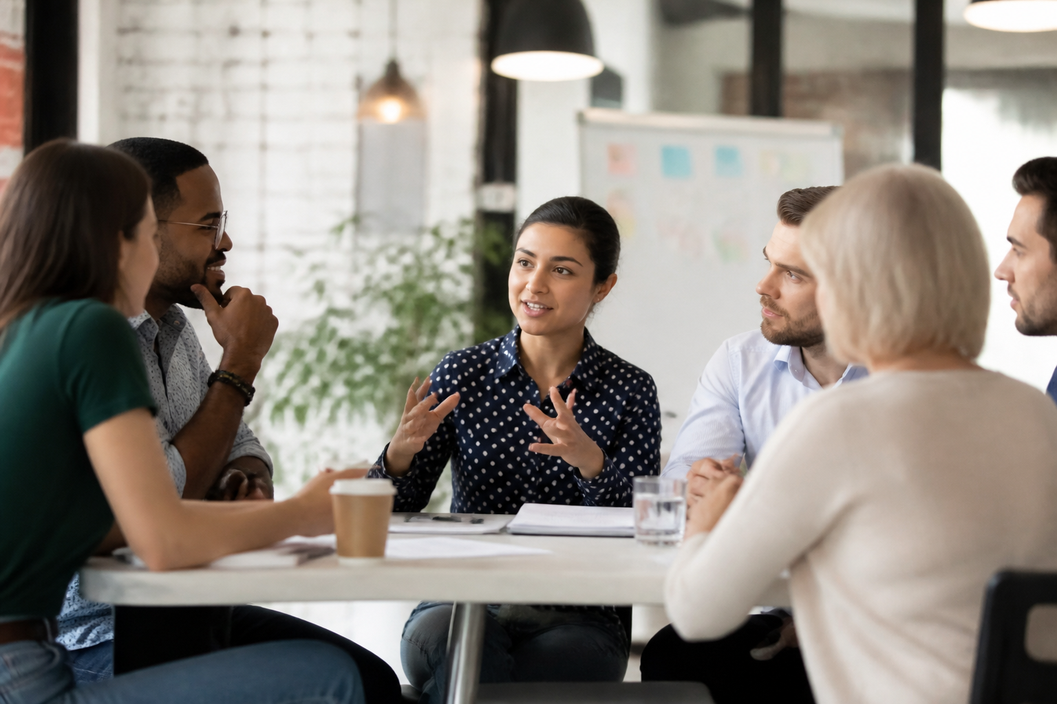 Atelier de formation en groupe dans un environnement moderne
