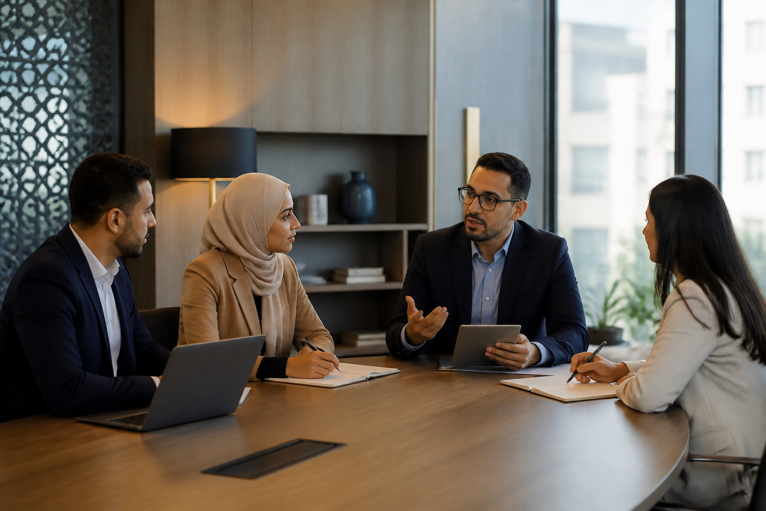 Réunion de responsables formation et managers au Maroc en environnement professionnel